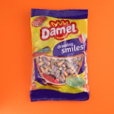 Мармелад жевательный DAMEL Жгутики мини в сахаре с начинкой ананас, 1 кг