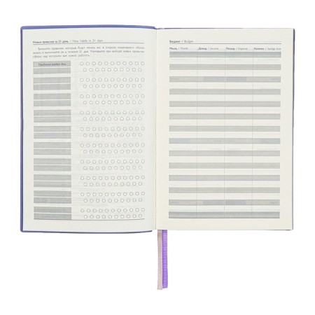 Set gift Escalada Diary A5 120 sheets, soft cover of artificial leather, foil embossing, pancake embossing, block 70 g/m2, lilac + pen + pen.-8