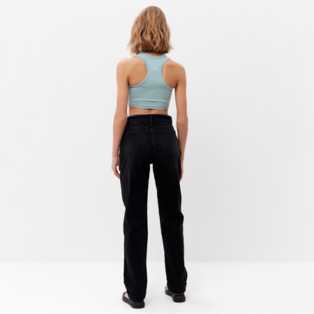 Pants women's jeans minku Selvedge Denim Black color, pr 48-10