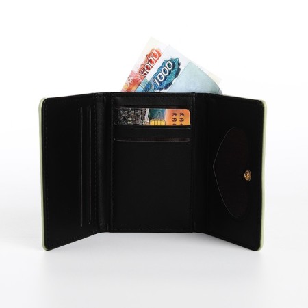 Baby wallet on the button, green color-4