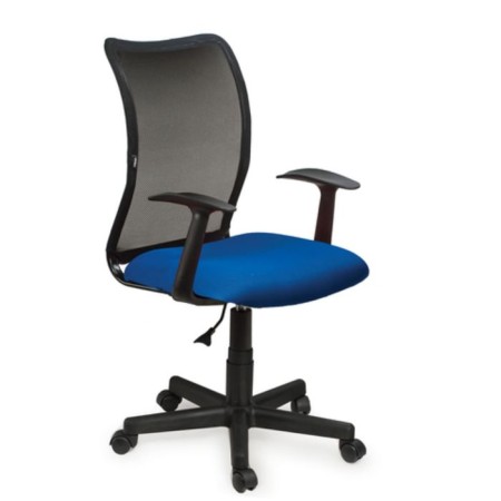The operator’s chair Brabix Spring MG-307, with armrests, combined blue/black-2
