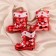 Christmas tree decoration "boot" (set 3 pcs) 8x8 cm, white