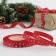 Republic tape "Snowflakes", 15 mm, 23 ± 1 m, dark red/white color