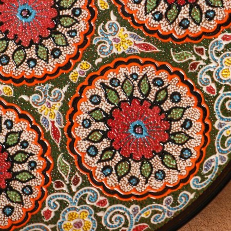 Largan Rishtan ceramics "Samarkand", 32 cm, mix-2