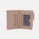 Women's wallet on the button, beige color