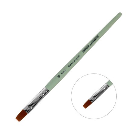 Synthetics brush is flat, Hana embody No. 10 (hair length 16 mm), short dull handle