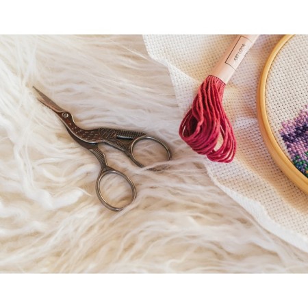 Scissors for needlework "her tsapels", mowed blade, 3.5 ", 9 cm, silver color-5