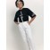 Jeans of trouser cut female Conte Elegant, size L, color White