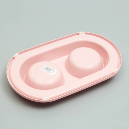 Animal bowl "Moore-humu" 0.3l double on a stand, pink-4