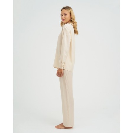 Female pajamas (shirt and trousers) KAFTAN beige, r.48-50-5
