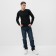 Long -sized male plain, black color, size 48