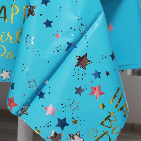 Grinding “Happy Birthday”, 137 × 183 cm, blue color-2