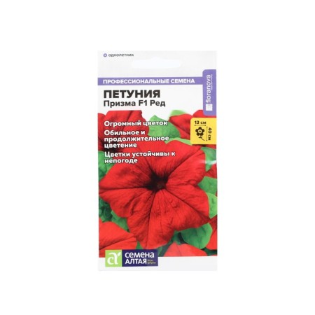 Flowers of Petunia "Prism Red", F1, SE. ALT, c/n, 10 pcs