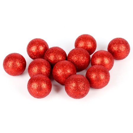Figure for crafts and decor "Ball", set of 12 pcs., Size 1 pc. - 4 cm., Red color