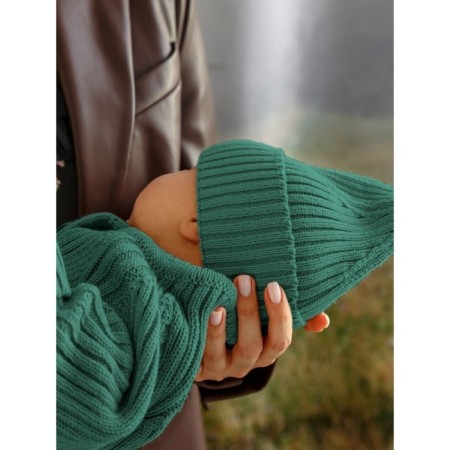 Cap with lapel Children's Amarobaby Pure Love Tot, size 44-46 cm, green color-8