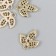 Decor for creativity Metal "Three leaves" of pearls, gold 0.2x1.8x2 cm