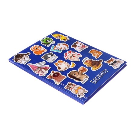 Notepad A6, 40 sheets in the cage "Bultik", hard cover, glossy lamination, offset block-2