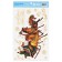 Stickers on the glass "Troika horses", reusable, 20 x 34 cm, New Year