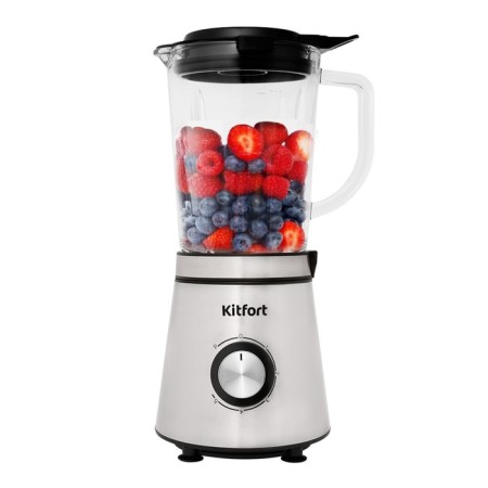 KitFort KT-3021, stationary, 1000 watts, 1.5 l, 5 speeds, silver