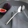 Spoon of a dining room “Maya”, length 19.9 cm, thickness 1.2 mm, silver color