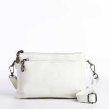 Bag Cross-Bodi with a zipper, white color