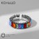 Ring "Trend" parallel, color in silver, dimensionless (from 17 size)