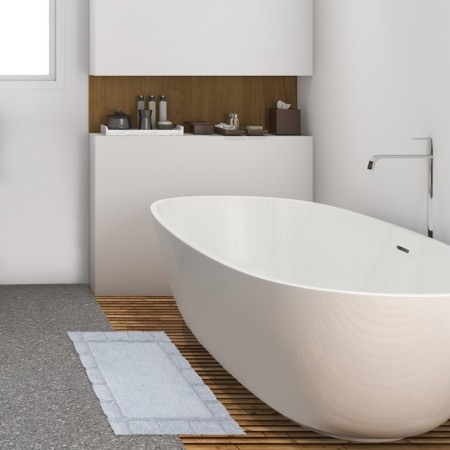 Bathroom mat Ethel Classic 50x80 cm cent. Gray, 70% HL, 30% p/e, 1600 g/m2