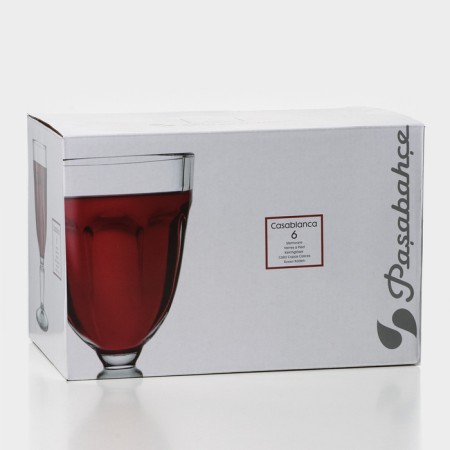 A set of glass glasses for Casablanca wine, 235 ml, 6 pcs-6