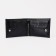 Male purse on the button, for bills, for cards, black color