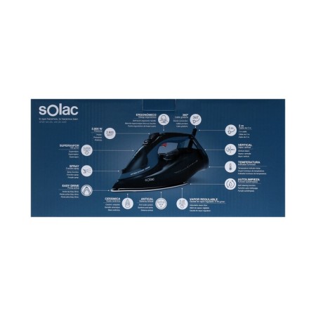 SOLAC Optima Extrem iron, ceramic sole, 2800 watts, 40 g/min, 300 ml, dark green-7