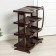Shelf for shoes with a spoon, 4 tiers, 50 × 32.5 × 72 cm, brown color