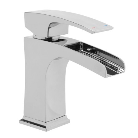 Aflorn AF19707-7 shell mixer, "waterfall", excess height 9.4 cm, brass, chrome