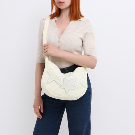 Youth bag with lightning, yellow/white color-2
