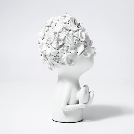 Figure Polystone "Love" Color White 12 x 6.5 x 22 cm-3