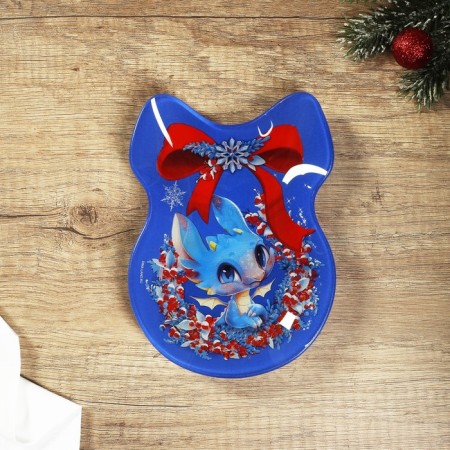 A plate in the shape of a bow "Dragon", 13.5x18 cm-1