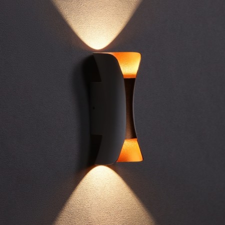 Facade lamp "Elegant", FSD-090, 6 W, 3000K, IP65, 220 V, metal, white and golden