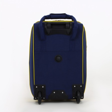 Small suitcase 20 ”, a road bag with a zipper, blue/orange color-3