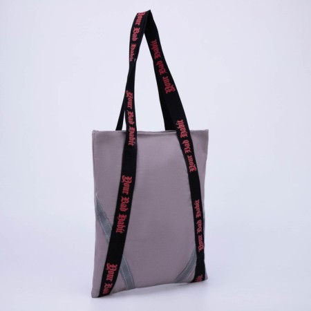 Shoper BAD, 35 x 30 cm, with a lining, on a button, light brown-2