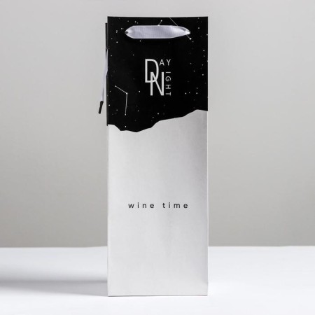 Gift Package Laminated for a bottle, packaging, “Wine Time”, 13 x 36 x 10 cm-2