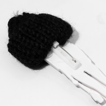 Brooch "Girl" in bicycles, colored in silver-2