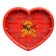 Wall clock, series: interior, "heart", smooth move, 22.5 x 19 cm