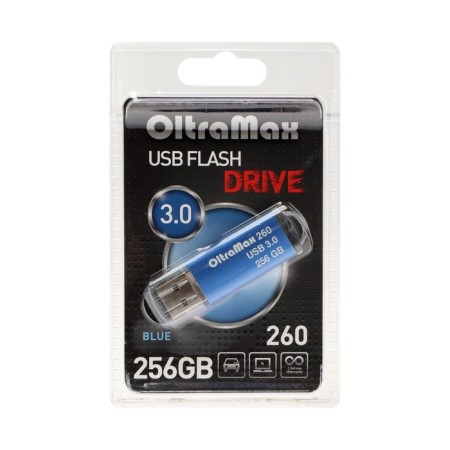 OLTRAMAX 260 flash drive, 256 GB, USB3.0, th Up 70 MB/s, PLO up to 20 MB/s, blue-1
