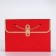 Packet for flowers, handle chain, "red", with gold embossing, 15 x 10.5 x 10 cm