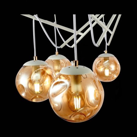 Ceiling EVOLUCE lamp. Sle110202-08. Calletta. 8x40 watts, E14, 79x79x37 cm, white color-5