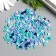 Beads for PVC creativity "Blue-blue rings" set ≈ 330 pcs 0.1x0.4x0.4 cm