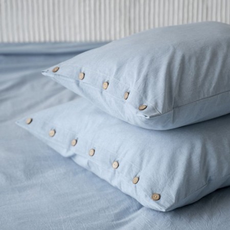 Pillow Pillowcase "Boyle", size 50x70 cm, blue color, 2 pcs-1
