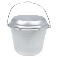 Aluminum pot with a lid, 9 l, conical, poisoned