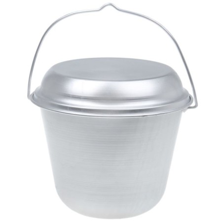 Aluminum pot with a lid, 9 l, conical, poisoned