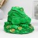 Piggy bank "Toad on money" Green, 22x25x23cm