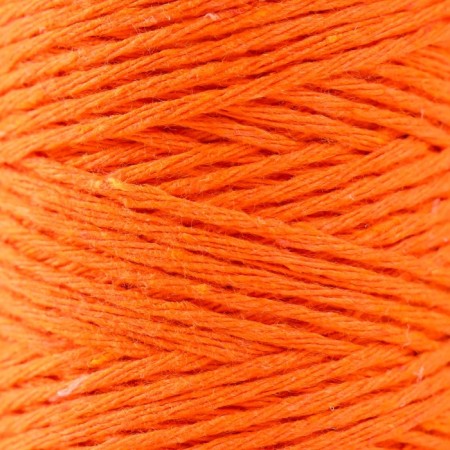 Knitting cord 100% cotton, width 1mm 100m 80g "orange" 10x4.2x4.2 cm-2